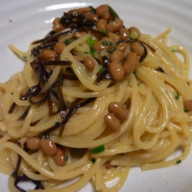 natto-tamago-spaghetti